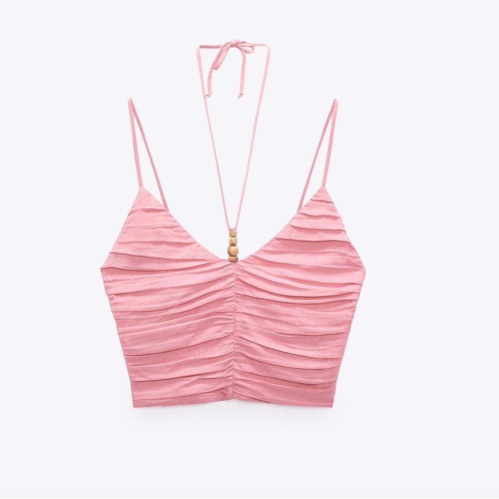 Matching Set ๐ Zara | Pink Linen Top and Skirt - Picture 7 of 14